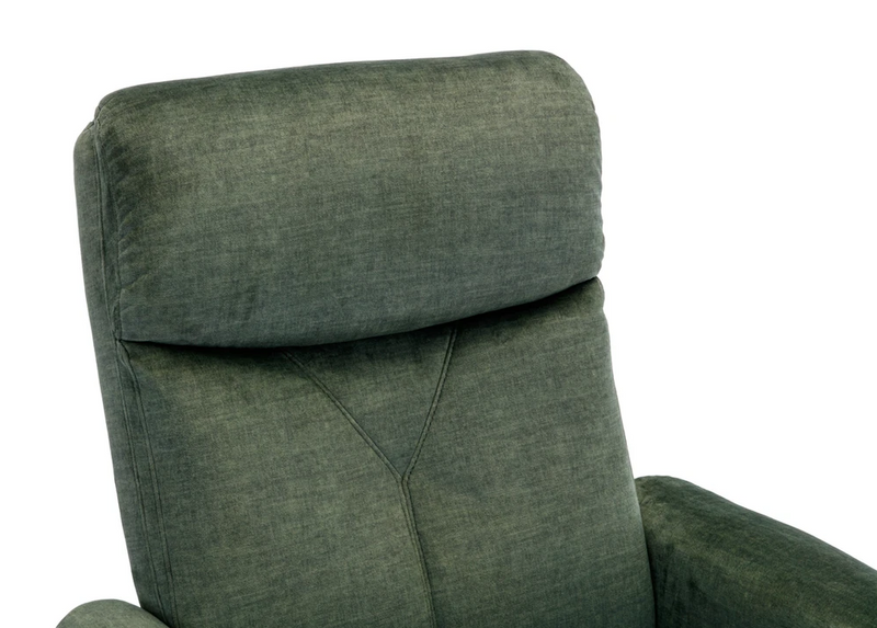 Paddington Swivel Recliner - Moss Green Fabric