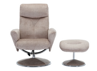 Paddington Swivel Recliner - Champagne Fabric