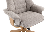 Sardinia Swivel Recliner - Chacha Oat Fabric
