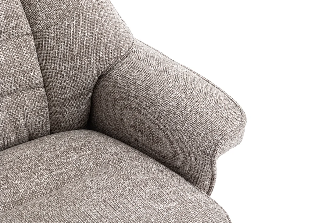 Sardinia Swivel Recliner - Chacha Oat Fabric