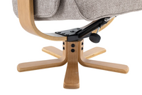 Sardinia Swivel Recliner - Chacha Oat Fabric
