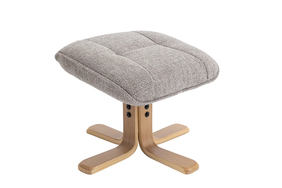 Sardinia Swivel Recliner - Chacha Oat Fabric