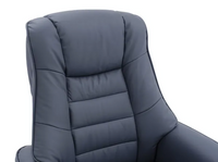 Sardinia Swivel Recliner - Petrol Blue Leather
