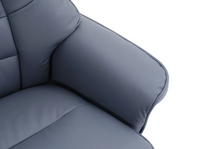 Sardinia Swivel Recliner - Petrol Blue Leather