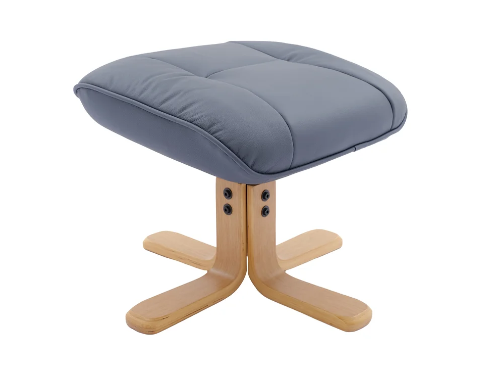 Sardinia Swivel Recliner - Petrol Blue Leather