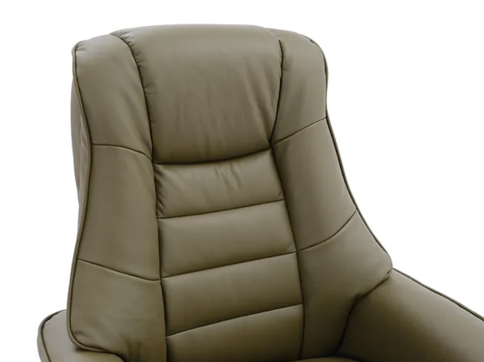 Sardinia Swivel Recliner - Olive Green Leather