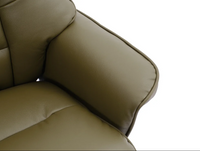 Sardinia Swivel Recliner - Olive Green Leather