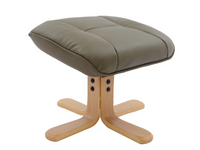 Sardinia Swivel Recliner - Olive Green Leather