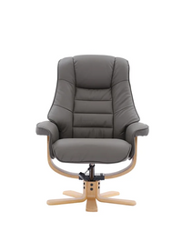 Sardinia Swivel Recliner - Cinder Leather