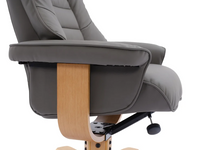 Sardinia Swivel Recliner - Cinder Leather