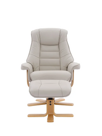 Sardinia Swivel Recliner - Mushroom Leather