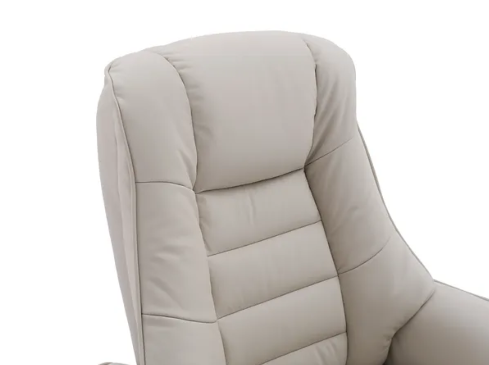 Sardinia Swivel Recliner - Mushroom Leather