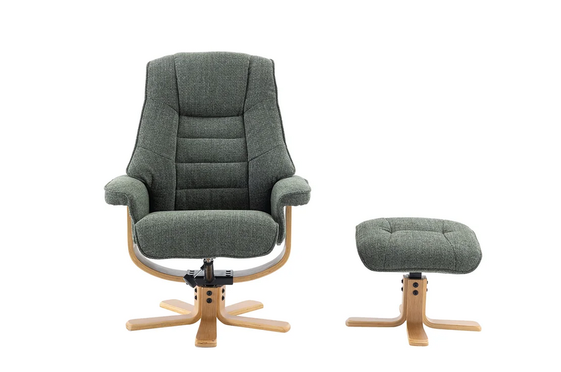Sardinia Swivel Recliner - Chacha Fern Fabric