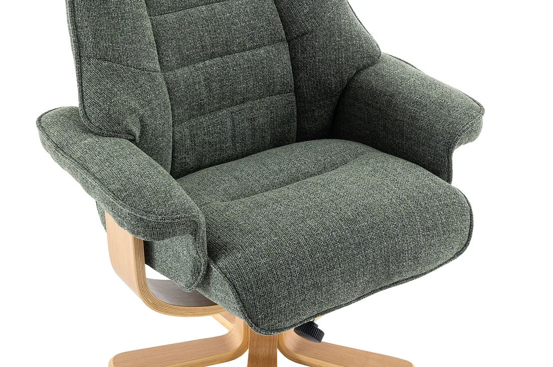 Sardinia Swivel Recliner - Chacha Fern Fabric