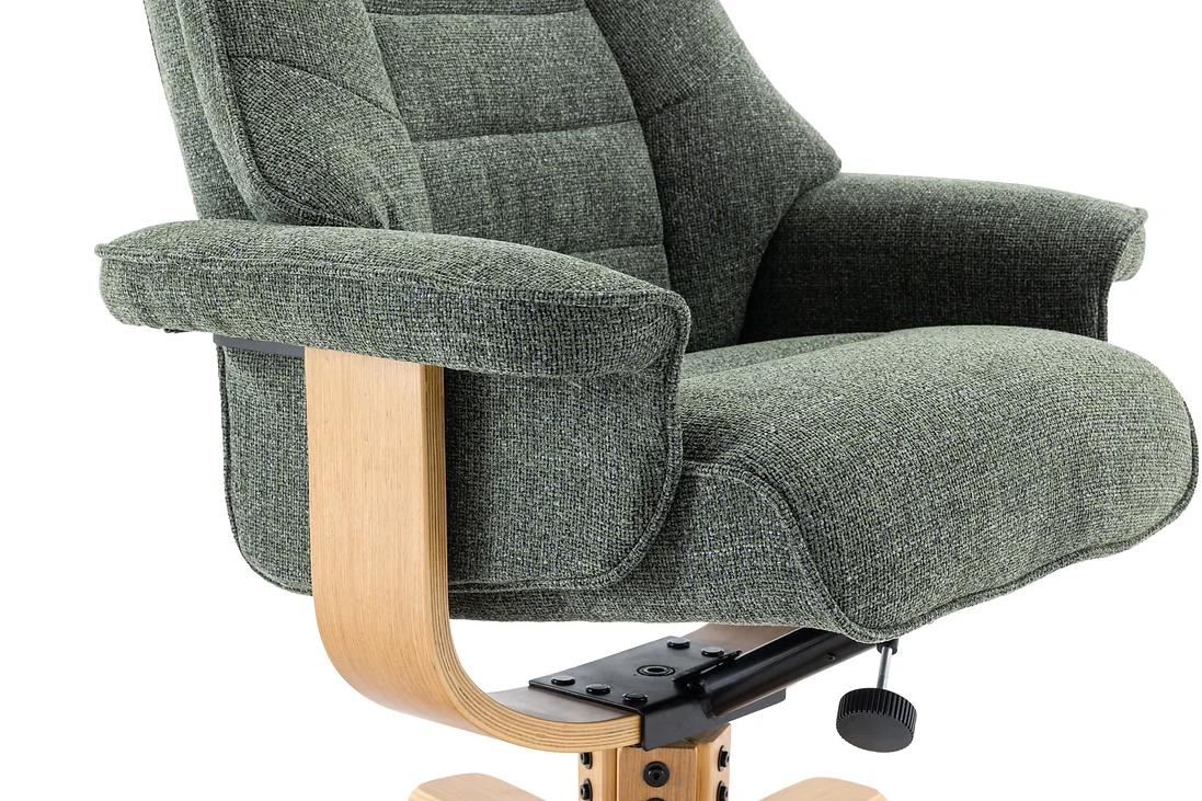 Sardinia Swivel Recliner - Chacha Fern Fabric