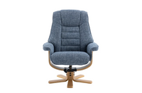 Sardinia Swivel Recliner - Chacha Ocean Fabric