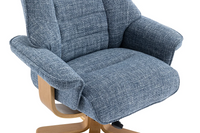 Sardinia Swivel Recliner - Chacha Ocean Fabric