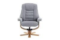 Sardinia Swivel Recliner - Chacha Dove Fabric