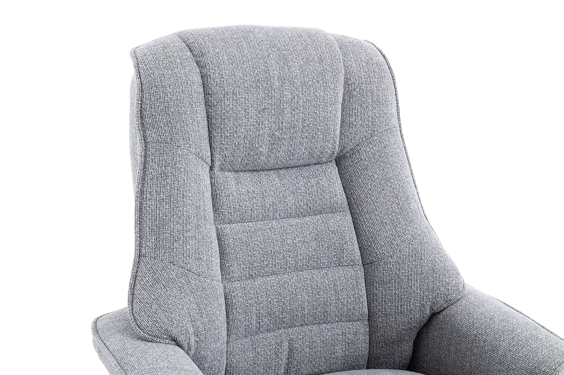 Sardinia Swivel Recliner - Chacha Dove Fabric