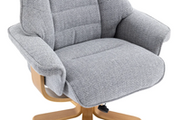 Sardinia Swivel Recliner - Chacha Dove Fabric