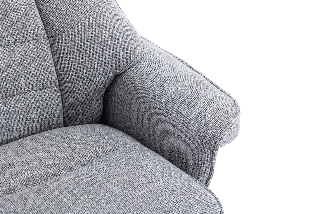 Sardinia Swivel Recliner - Chacha Dove Fabric