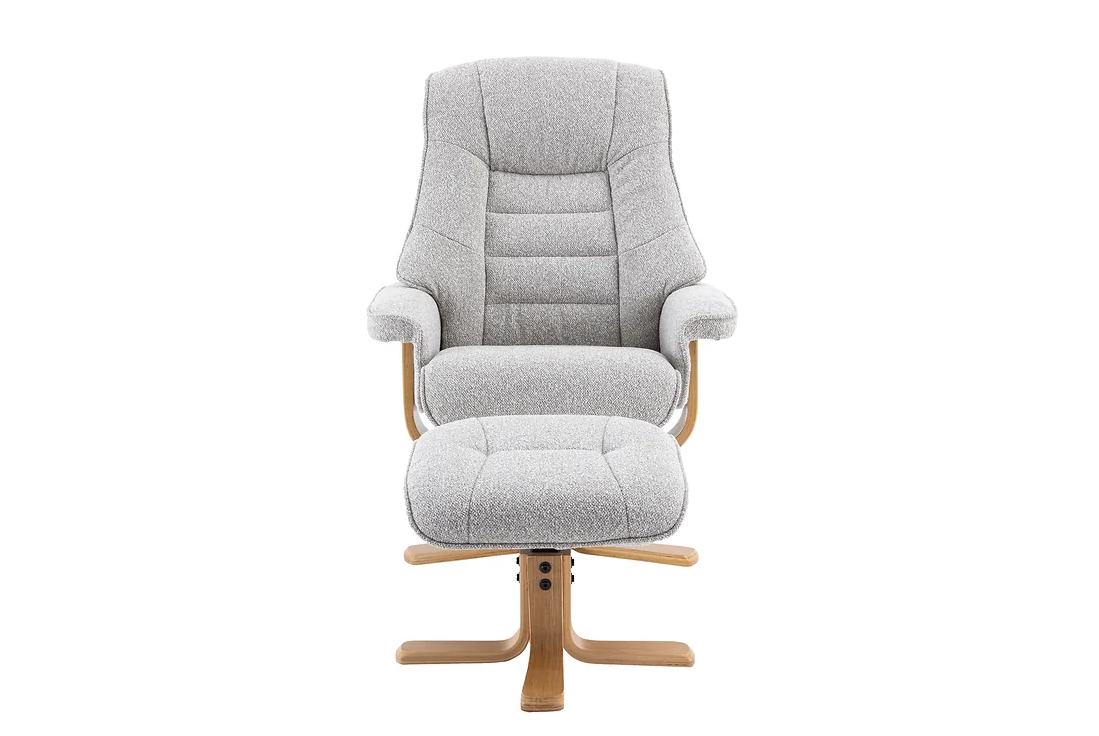 Sardinia Swivel Recliner - Greige Fabric
