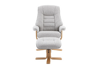 Sardinia Swivel Recliner - Greige Fabric