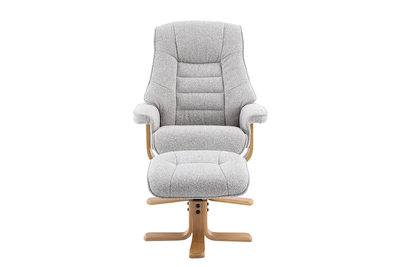 Sardinia Swivel Recliner - Greige Fabric