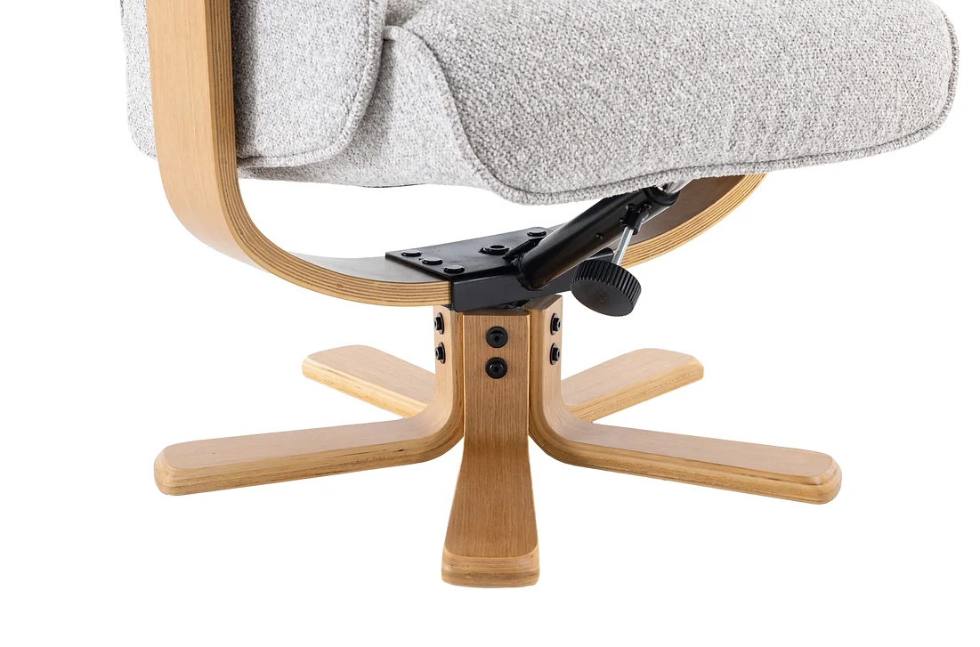 Sardinia Swivel Recliner - Greige Fabric