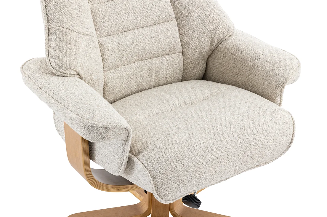 Sardinia Swivel Recliner - Hessian Fabric