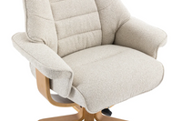 Sardinia Swivel Recliner - Hessian Fabric