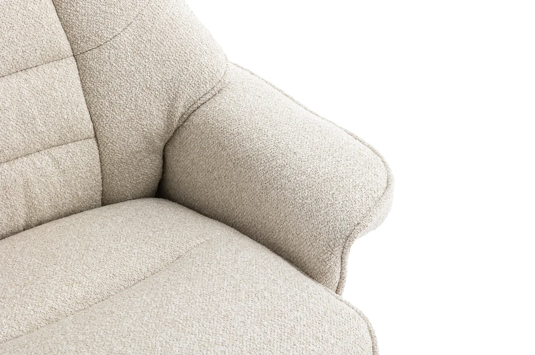 Sardinia Swivel Recliner - Hessian Fabric