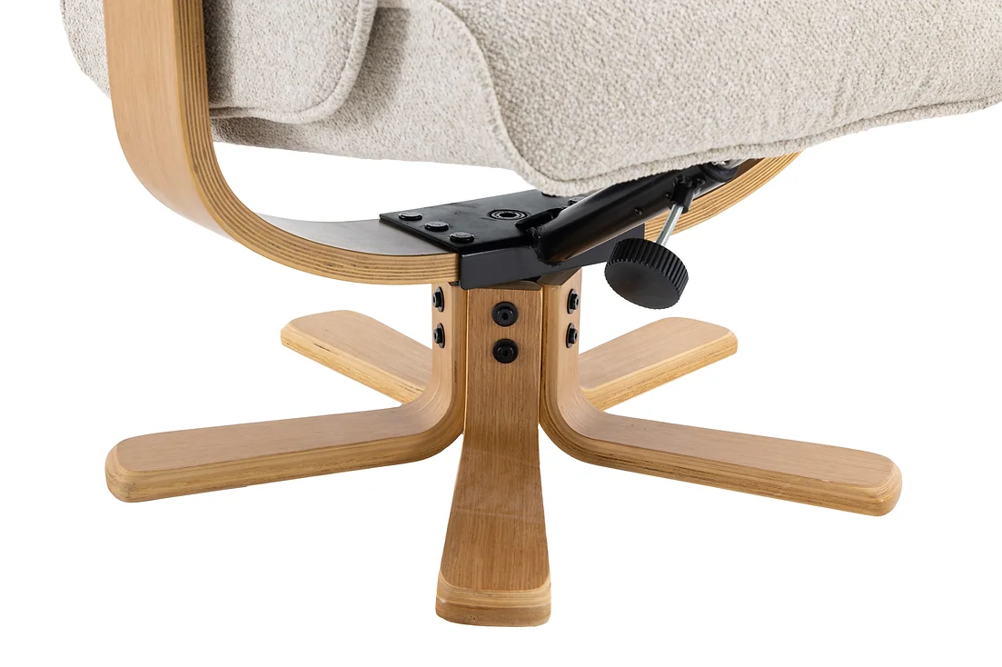 Sardinia Swivel Recliner - Hessian Fabric