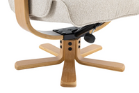 Sardinia Swivel Recliner - Hessian Fabric
