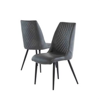 Amber Dining Chair - Grey PU
