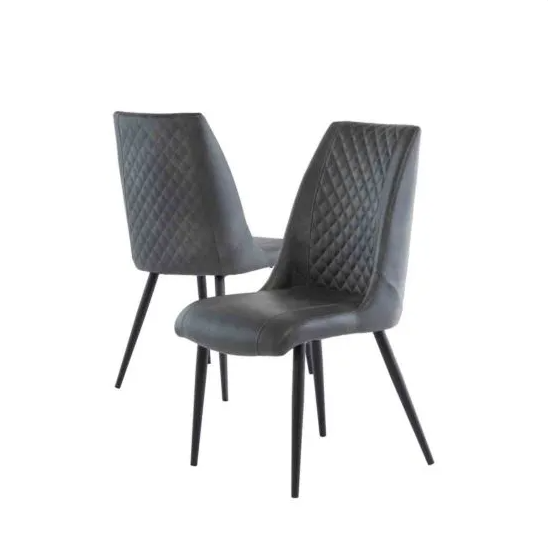 Amber Dining Chair - Grey PU