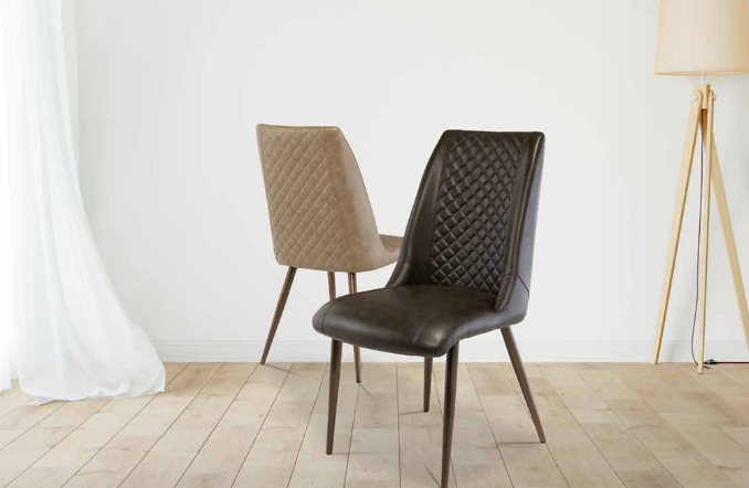 Amber Dining Chair Collection - PU/Brass