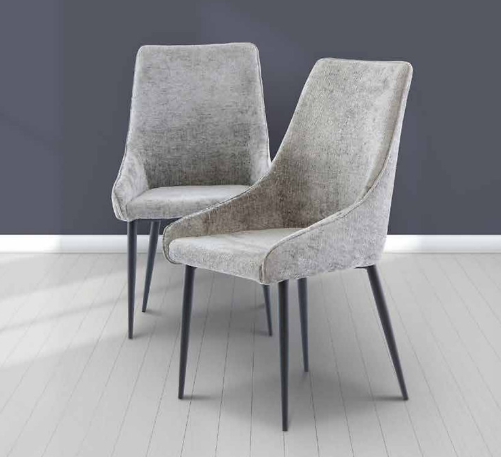Mallory Dining Chair (pair) - Grey Boucle *LIMITED STOCK - DISCONTINUED*