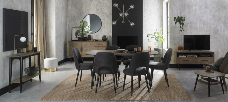 Vintage Dining Collection - Weathered Oak and Peppercorn