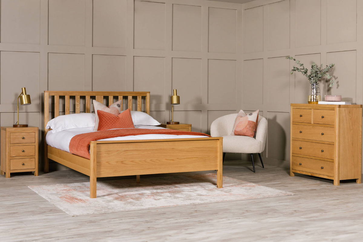 Renata Bed Collection - Oak
