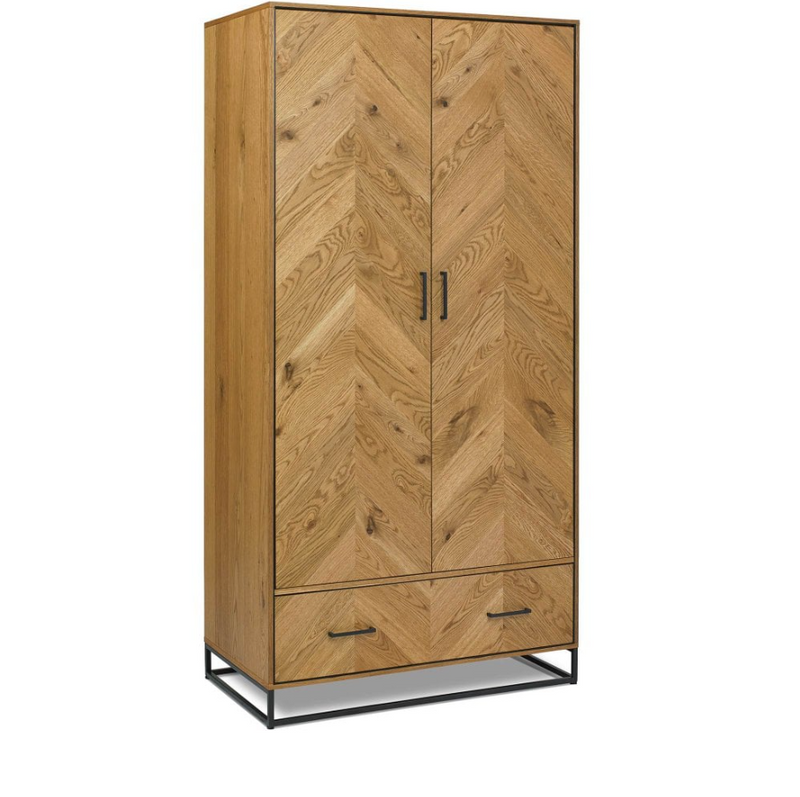 *CLEARANCE* Riva Oak 2 Door Wardrobe