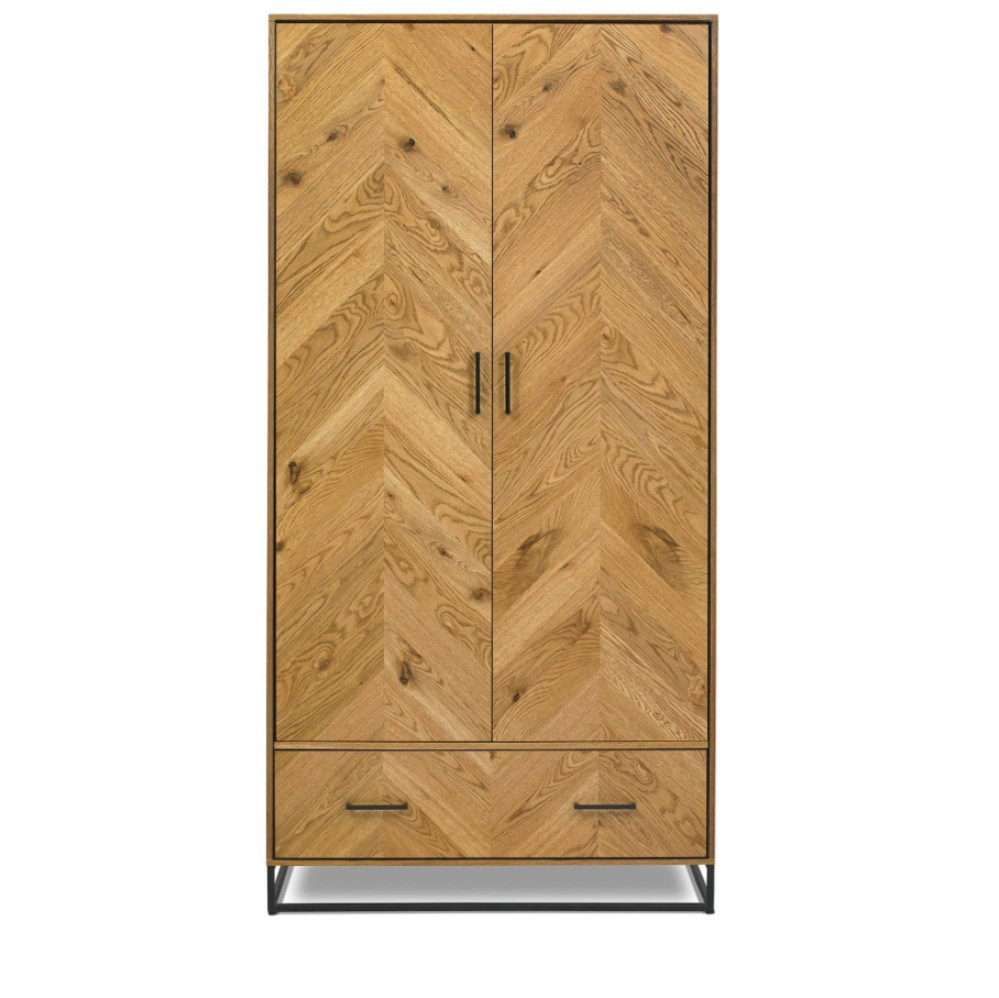 *CLEARANCE* Riva Oak 2 Door Wardrobe