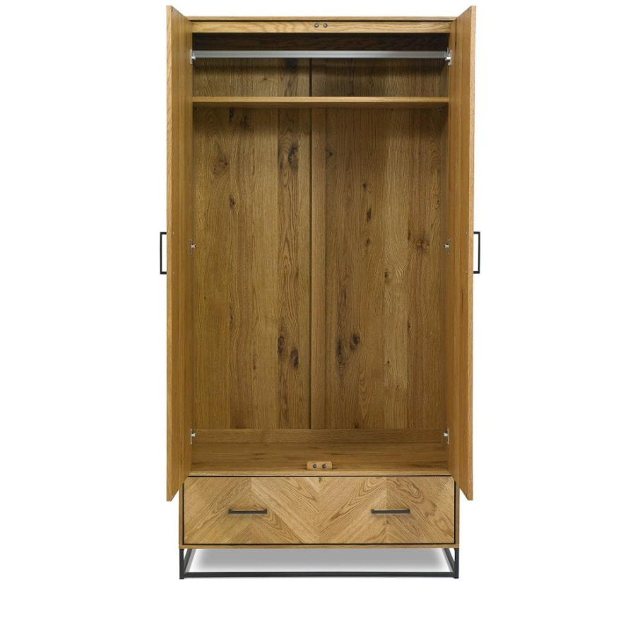 *CLEARANCE* Riva Oak 2 Door Wardrobe