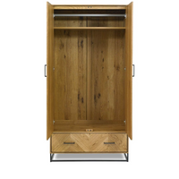 *CLEARANCE* Riva Oak 2 Door Wardrobe