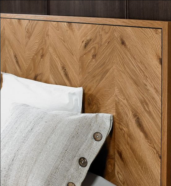 *CLEARANCE* Riva Oak Bed with Embleton Mattress - 4'6" Double
