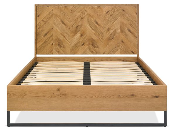 *CLEARANCE* Riva Oak Bed with Embleton Mattress - 4'6" Double