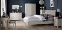*CLEARANCE* Montreux 6 Drawer Wide Chest - Grey Washed Oak and Soft Grey