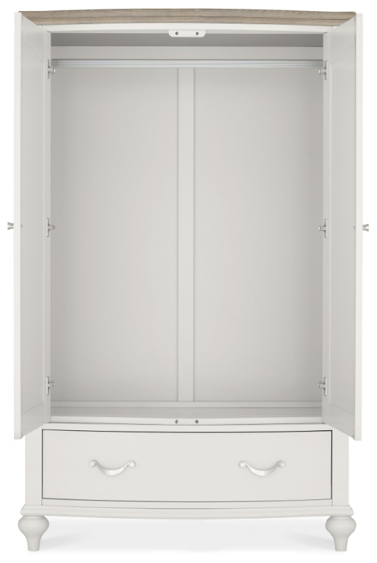 *CLEARANCE* Montreaux Double Wardrobe - Grey Washed Oak and Soft Grey