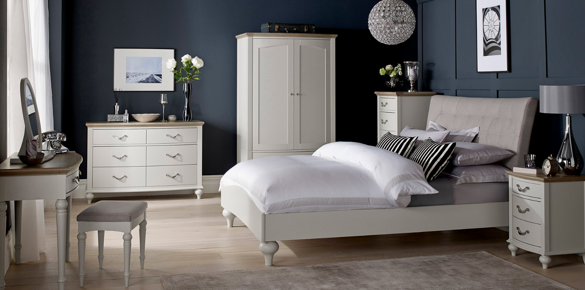 *CLEARANCE* Montreaux Double Wardrobe - Grey Washed Oak and Soft Grey