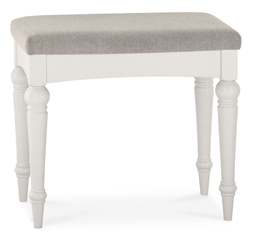 *CLEARANCE* Montreaux Dressing Table, Stool, and Mirror - Grey Washed Oak and Soft Grey